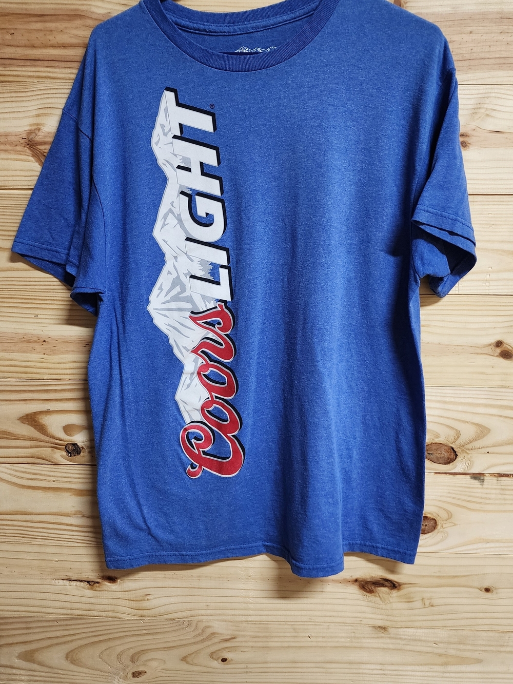 Coors Light Blue Short-Sleeve Logo Tee Size LG